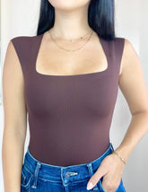 Neoprene Cap Sleeve Bodysuit